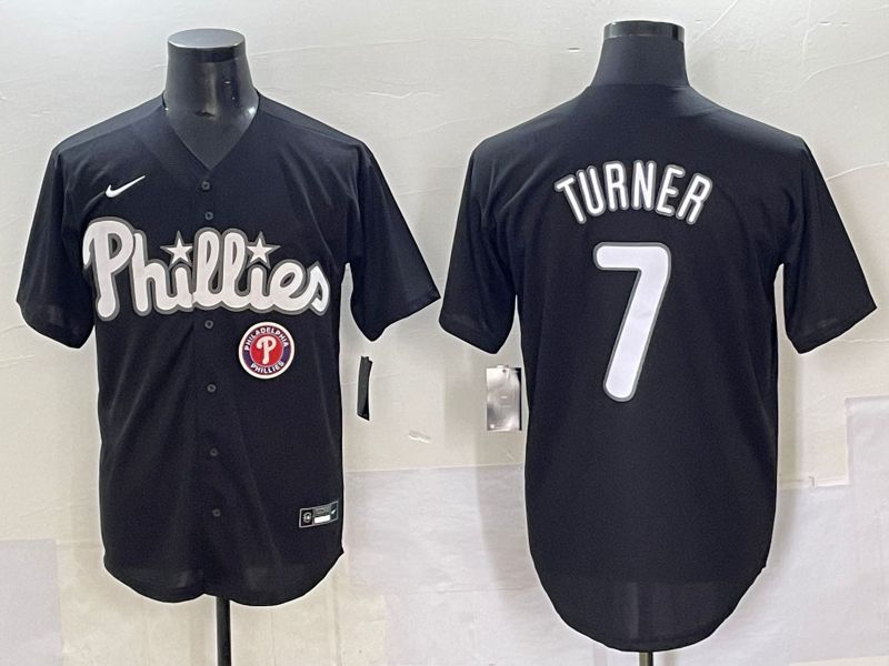 Men 2025 Philadelphia Phillies #7 Turner Black Fashion Nike MLB Jersey style 7098->philadelphia phillies->MLB Jersey